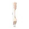 Cucharita Transfronteriza Acero Inoxidable Vajilla Cuchara Flor de Rosa Cuchara para Remover Café Cuchara para Postre Yogurt Oro Rosa Creativo