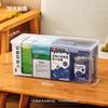 Caja de medicina pequeña con tapa abatible, caja de almacenamiento rectangular apilable portátil con tapa, almacenamiento transparente, caja de subembalaje para medicamentos