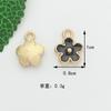 Accesorios de joyería DIY, pendientes colgantes de aleación con forma de gota de aceite de margarita blanca amarilla de Jindian, pendientes, llavero, bolso y colgante.