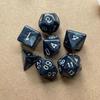 Set de 7 piezas Dados Bicolor Multilado Juego de Mesa Set Cielo Estrellado con Brillo Juego de Mesa Juego de Cartas Combinación de Dados Transfronteriza