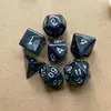 Set de 7 Piezas Dados Bicolor Poliédricos Juego de Mesa Set Cielo Estrellado Brillante Juego de Mesa Juego de Cartas Combinación Transfronteriza de Dados
