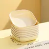 Plato cuadrado de hueso color crema estilo europeo de lujo ligero para mesa de comedor doméstica, plato pequeño, plato para aperitivos, plato para postre, aperitivo, fruta, Plato para basura