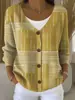 Sudadera con Botones de Cuello en V de Nuevo Estilo Transfronteriza de Manga Larga Otoño e Invierno Moda Impresa en 3D y Personalizada Chaqueta Suelta para Mujer