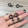 Precio Especial RematePendientes de Clip de Cruz de Acero Inoxidable Sin Agujero en la Oreja Pendientes de Joyería DIY Estilo Ins Pendiente Unisex