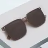 Gafas de sol nuevas 2022 para mujer, estilo coreano de verano, gafas de sol polarizadas de protección solar marrón de moda, gafas de sol que adelgazan el rostro redondo, protección UV