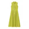 Estilo Europeo y Americano Transfronterizo Z Nueva Moda Elegante Ropa para Mujer al por Mayor Elegante Vestido sin Mangas de Cuello Redondo 2902586
