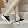 Plataforma de Nicho Tênis de Cano Alto Lona Feminino 2026 Verão Novo Respirável Versátil Casual Sapatos Plataforma Chinelos Fechados