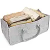 Bolsa de fieltro para leña transfronteriza, bolso de mano de fieltro splicing engrosado, cesta de almacenamiento para el hogar, bolsa de fieltro para compras de supermercado