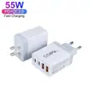 Carregador Padrão Australiano, Britânico, Americano e Europeu 2A2C, Carregador Duplo PD Duplo USB, Carregador de Quatro Portas PD+QC Mais Vendido da Amazon