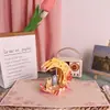 Amazon Tarjeta de Felicitación de Tallado en Papel de Gato Lindo Tarjeta de Felicitación con Mensaje de Bendición para el Día de San Valentín Tarjeta de Felicitación Plegable 3D de Luna