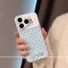Adecuado para fundas de teléfono Huawei Pura 80 Ultra y Huawei Pura 70, protección completa de lente, oso azul de lunares de dibujos animados
