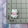 Mini accesorios de resina de animales de dibujos animados de tamaño pequeño, conejo, oso, linda pinza para el cabello, funda para teléfono móvil, papelería, zapatos, accesorios de almacenamiento