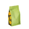Bolsas de Café y Té con Sellado de Ocho Lados, Empaque Personalizado de Grano de Café de Grado Alimenticio con Válvula, Auto-Sellante, Sello Compuesto Recubierto de Aluminio, Bolsa de Fondo Plano