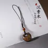 Pingente Ruyi Lock de Sândalo Natural com Cinco Sutras e Contas Material DIY Artesanal Colar Pulseira de Contas Soltas Pingente com Contas