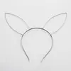 Procesamiento diadema corona orejas de gato orejas de conejo base de hierro胚ón franela cabeza de lámpara electrónica hebilla anillo de hierro de 5 mm diadema