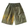 Pantalones Cortos Ligeros de Estilo Callejero Japonés para Hombres Jóvenes, Pantalones Cortos Deportivos para Exteriores, Pantalones Cortos para Hombre con Múltiples Bolsillos, Buen Ajuste y Diseño Moderno