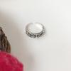Plata Esterlina S925 Corea del Sur Estrella Coreana Cruz Retro Plata Tailandesa Envejecida Distintivo Anillo Abierto Anillo de Dedo para Niños