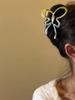 Pinza de Mariposa Degradada Estilo Y2K para Mujer Primavera 2024 Nuevo Refinado Sentido de Alta Gama Pasador Trasero Pinza de Tiburón para el Cabello