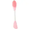 Pincel de Silicone Dupla Face para Máscara Facial do Fabricante em Estoque para Aplicação de Limpador Tipo Lama, Escova para Cravos, Escova de Limpeza Facial, Processamento de Beleza