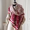 Nueva Bufanda Jacquard de Paisaje Pintura Imitación Cachemira Chal para Habitación con Aire Acondicionado para Mujer Otoño e Invierno Engrosada Cálida Larga Bufanda Transfronteriza