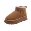 Botas de Nieve de Suela Gruesa para Mujer, Nuevo Modelo Invierno 2026, Estilo Celebridad, Forradas de Felpa, Botines Cortos Impermeables de Plataforma Gruesa con Aumento Oculto de Altura