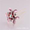 Estrella de la Mañana Sencilla y Dulce Estilo Bosque Pasador de Novia con Flores y Pedrería Accesorio para el Cabello de Boda Cx772