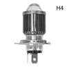 Faro de Motocicleta H4 Ba20D Tres Garras Blanco y Amarillo Luz de Coche Eléctrico Luz Alta y Baja Foco Integrado Modificación de Dos Colores