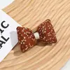 Pingente Pequeno Tridimensional de Tecido Floral Retrô com Laço Preenchido com Algodão Acessórios para Roupas Infantis Grampo de Cabelo Joias Artesanais DIY