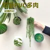 Plantas Verdes Pendentes Artificiais de Alta Qualidade, Suculentas, Flores Artificiais e Bonsai de Contas de Buda para Decoração de Casa - Cross-Border Amazon