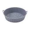 Assadeira redonda de silicone para fritadeira a ar, panela de silicone para fritadeira a ar, tapete de cozimento especial para forno