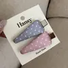 Gris Polvo Lindo Puntos de Ola Combinación de Colores Tela Par de Pinzas Diarias Pinza para el Cabello Versátil Nueva Pinza para Flequillo Pinza de Pato Pinza BB