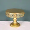 Suporte de Bolo de Ferro Forjado Europeu Adereços de Casamento Bandeja de Bolo Prato de Bolo de Pé Alto Ornamento de Mesa de Sobremesa Suporte de Bolo de Ferro Forjado
