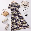 Gran Venta de Liquidación Ropa para Madres del Sudeste Asiático, Faldas Largas Florales para Mediana Edad y Mayores, Vestidos Ajustados Estilo Coreano, Faldas de Playa de Cintura Alta