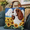 2026 Nova Série de Filhotes Transfronteiriça Estampa Digital Bolsa Tote Acolchoada de Ombro Fashion