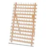 Estante de bobinas de madera grupo de hilos estante plegable hilo de coser bobina estante de almacenamiento de pelucas estante de exhibición de joyas de pared transfronterizo