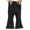 2025 Nuevo Estilo Ins Pantalones de Pana Forrados para Bebé Niña Otoño e Invierno Casual Versátil Simple Lunares Pantalones Largos Ropa Infantil