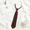 Corbata Estilo Japonés JK para Mujer, Pre-atada, Negra, Roja, Gris, Corbata Casual de Estudiante, Corbata de Camisa