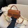 Bolso de mano de textura simple de color sólido 2023, bolso de mensajero de hombro de moda popular de este año, bolso cuadrado pequeño, tendencia primavera y verano Nuevo