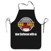 E-commerce transfronterizo caliente barbacoa divertida estampado impermeable simple cuello colgante alto valor de color delantal estampado de letras