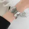 Joyería Transfronteriza de Acero de Titanio Europea y Americana, Pulseras de Diseño de Moda y Exagerado, Pulseras Ajustables de Gama Alta de Nicho que No se Desvanecen