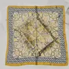 Lenço quadrado estampado de leopardo lenço feminino coreano de seda versátil lenço de cabelo lenço retro flor de caju lenço quadrado pequeno atacado