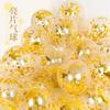Globo de lentejuelas transparente de 12 pulgadas, globo de papel rosa dorado, suministros decorativos para fiestas, globo de confeti personalizado al por mayor