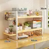 Prateleira de Armazenamento para Mesa, Organizador de Mesa, Estante Multi-Nível para Exibição de Livros, Painel Perfurado para Mesa de Escritório