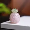 Adornos de Piña Dorada de Resina Rellena de Cristal Natural Mascota Fresca y Linda Decoraciones de Escritorio de Escritorio