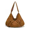 Bolso Cruzado Casual de Hombro Fruncido para Mujer Estudiante Universitaria Bolso Cruzado para Mujer Primavera Nuevo Gran Capacidad Estilo Perezoso para Ir al Trabajo