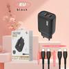 Set de Cabezal de Carga 5V2A Enchufe Cargador U+C Adecuado para Europeo, Americano y Británico Apple Huawei Teléfono Móvil Carga Rápida Cabezal de Carga