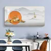 Colgante de pared para influencers decoración horizontal de lujo ligero pintura de porcelana de cristal reloj sala de estar reloj moderno reloj de pared para el hogar pintura decorativa hogar