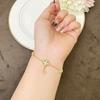 Pulseira de flor de quatro folhas de borboleta de ouro doce de areia vietnamita antiga, estilo simples e luxuoso de luxo para mulheres, suprimentos de joias de alta qualidade