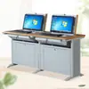 Podio Inteligente Atril Multimedia Escritorio de Maestro de Escuela Acero Multifuncional Plegable Mesa de Podio para Aula de Computación