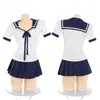Top sexy estilo universitario de bloques de color con mangas cortas, cintura ajustada y falda plisada, un atuendo de colegiala modesto y puro, un conjunto JK de dos piezas